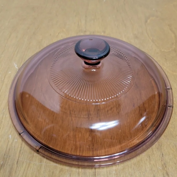 Pyrex Other - Pyrex Corning Vision V 1.5 C 7.25" glass cranberry round replacement lid